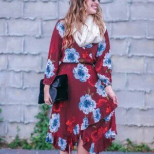 EUC Plenty by Tracy Reese Alea Floral Dress Anthropologie Fall Winter